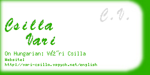 csilla vari business card